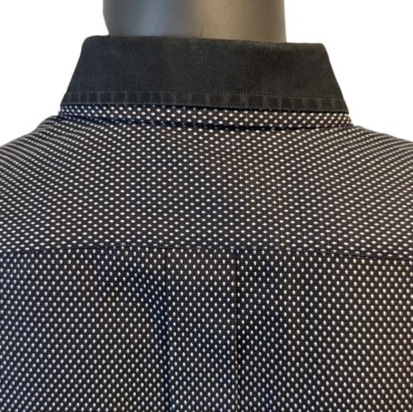 Dolce & Gabbana formal black polka dot slim fit button front shirt sz 17 - Picture 6 of 13